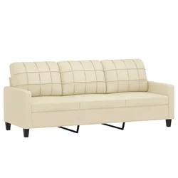Vidaxl Trosed krem 180 cm umetno usnje