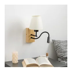 Brilagi - LED zidna lampa NUBILA WOOD 1xE27/25W/230V + LED/3W hrast/krem