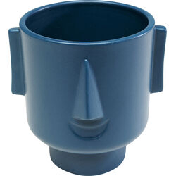 KARE 55525 Faccia Vaza, 12 cm, Plava