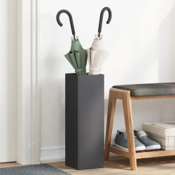 Stalak za kišobran s pohranom Crna 15,5 x 15,5 x 49 cm Metal