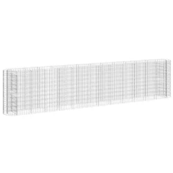 Gabionska povišena gredica od pocinčanog željeza 470x50x100 cm