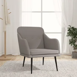 Fotelja smeđesiva 63 x 76 x 80 cm od tkanine