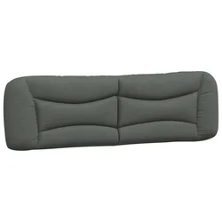 Vidaxl Blazina za vzglavje Hvar temno siva 180 cm blago
