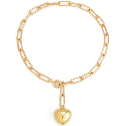 Ogrlica Massive Heart - Zlatna KP32672