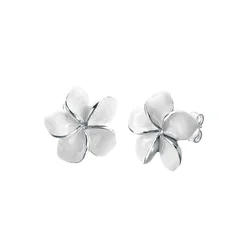 ELLI Uhani Frangipani Blüte srebrna