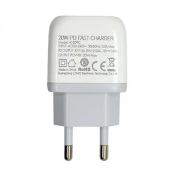Kucni punjac LDNIO A1209C PD/ 20W sa Type C na Type C kablom beli