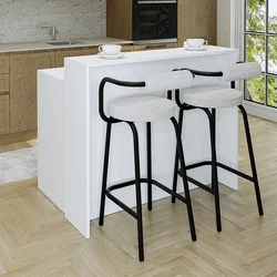 Hanah Home 2798 kuhinjski sto s policama 120 × 100 × 80 cm, bela