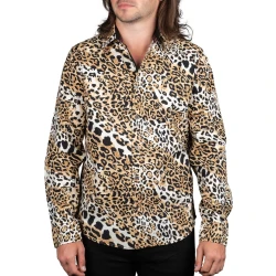 Moška srajca z dolgimi rokavi WORNSTAR - Leopard - WSBM-LEOP