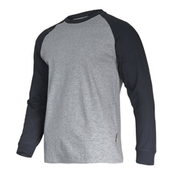 MAJICA DOLG ROKAV 190G SIVO-ČRNA 2XL
