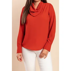 Elegantna bluza, opečnata