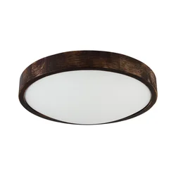LED stropna svetiljka OAK SMOKY SLIM LED/36W/230V 4000K prečnik 37 cm hrast/tamno braon