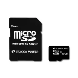 SILICON POWER MICRO SDHC CARD 16GB CLAS (SP016GBSTH010V10-SP)