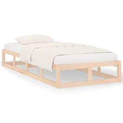 Vidaxl Posteljni okvir 75x190 cm trden les