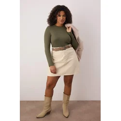 Trendyol Curve Ženska bluza Tbbaw25Af00027, Kaki