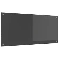 Kuhinjski zid Tamno siva 110 x 50 cm Staklo otporno na udarce