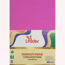 Rebrasti papir A4 1/10 roze