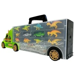 Tovornjak Transporter Sorter kovček z zelenimi dinozavri