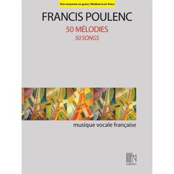 POULENC:50 MELODIES MEDIUM/LOW VOICE