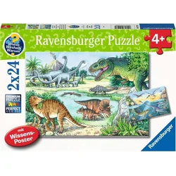 Ravensburger Slagalica Dinosaurusi na svom staništu, 2x24 dela