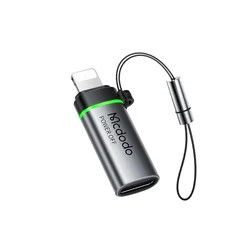 USB-C v Lightning OTG adapter Mcdodo OT-2590 36W, 480Mbps, E-Mark čip, hitro polnjenje, z vrvico - black