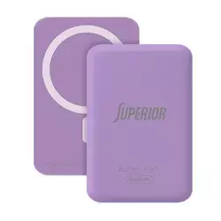 Superior Power Bank MagSafe 15W Wireless 5000mAh, Ljubičasti