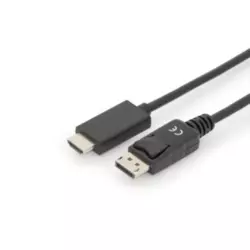 ASSMANN Electronic AK-340303-030-S video cable adapter 3 m HDMI Type A (Standard) DisplayPort Black