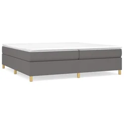 Vidaxl Posteljni okvir z vzmetmi temno siv 200x200 cm blago
