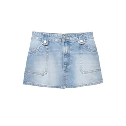 Pull&Bear Krilo W3 MINI FALDA CARPENTER moder denim
