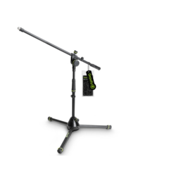 ADAM HALL Gravity MS 4221 B Short Microphone Stand with Folding Tripod Base and 2-Point Adjustment Boom