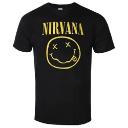 Metal majica moška Nirvana - Yellow Smiley Flower Sniffin - ROCK OFF - NIRVTS07MB