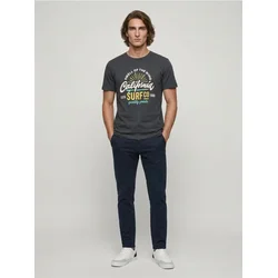 Sinsay - Slim fit farmerke s efektom pranja - steel blue