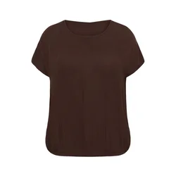 KAFFE CURVE Bluza KCAmi Stanley temno rjava