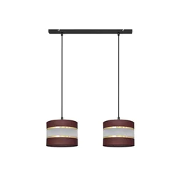 Luster na lanku HELEN 2xE27/15W/230V braon/crna/zlatna