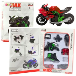 Motor za sestavljanje, kovinski, 1:14, DIY, zelen-rdeč