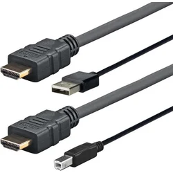 shumee Vivolink PROHDMIUSBAB5AMP adapter HDMI+USB 5m črne barve