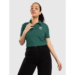Blue Tomato Knitted Polo dark green textured