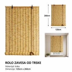 KMT Rolo zavesa, 120x260 cm, Smeđe boje