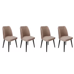 Conceptum Hypnose Set 4 trpezarijske stolice Tutku Bež-Crni