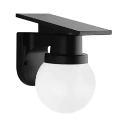 LED solarna zidna svetiljka LED/3,7V 3000/4000/6400K IP54 1800 mAh crna + daljinski upravljač