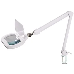 LED prigušiva stona lampa sa lupom LED/12W/230V bela