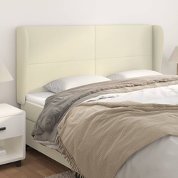 Uzglavlje s ušima krem 203x23x118/128 cm od umjetne kože