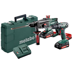 METABO 18-Voltni-Aku-Combo-Set 2.3.2 Bušilica/Odvijač BS 18 + Čekić-Bušeči KHA 18 LTX + 2x Li-Power 2.0 Ah