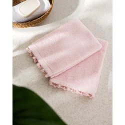 Madame Coco Set peškira za ruke Melly, 2 komada, Pamučni, 30x40cm, Roze