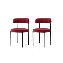 Hanah Home Set trpezarijskih stolica Gini 4009 V2, 2 komada, Crveni