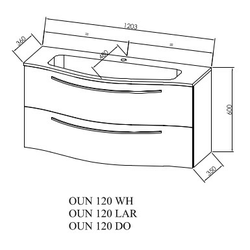 OUN 120 Omarica z umivalnikom (Bela Mat) (EAN: 3838987507383)