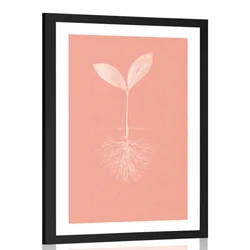 Plakat s paspartujem barvitost narave - 30x45 white