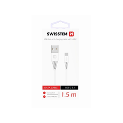 Swissten podatkovni kabel USB / Usb-C bel 1,5 M (7 mm)