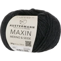 Austermann Maxin Merino & Seide 90320-02 Black Pletilna preja