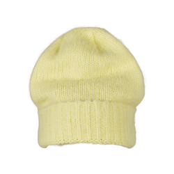 Knitted beanie - yellow