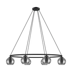 EGLO viseća lampa DAGUELLA E14 6 grla dimljeno staklo 53 cm 39578